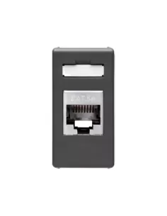 Conector de datos RJ45 Gewiss categoría 5e ftp gw21243 sistema negro//negro